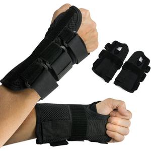 Houseables Carpal Tunnel Wrist Brace 2 Pack, Wrist Brace, Carpal Tunnel Splint, Arthritis Pain and Support, Stabilizer, Immobilizer, For Sprained, Relief, Night, Work, Pair, Both Hands, Left and Right
