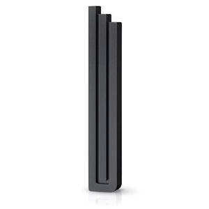 Mezuzah Case – Shin-Shaped Design, Black Aluminum, up to 6" scroll– Full Hebrew ש Shape – Easy Peel & Stick to Install – Waterproof – Jewish gifts – Home Blessing & Protection (1, Black)