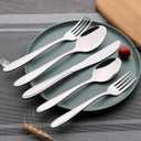 Hespama 60 Pieces Silverware Set Service for 12, Stainless Steel Kitchen Flatware