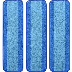 3 Pack Microfiber Cleaning Pad for Bona Mop, Reusable Mop Replacement Refill Pads for Hardwood Floors, Dual-Zone Cleaning Design for Faster Cleaning
