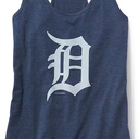 Port & Company Ladies Letter B Imprint, Whit letter, Dark Blue Top, M