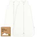 2-Pack Baby Sleep Sacks,Zipper Wearable Blanket-0.5TOG Organic Cotton, Lightweight,Soft Cozy Toddler Sleeping Sack 12-24 months,Easy to Wear Large Newborn Transition Swaddles Sleepsacks(Soft White, L)