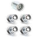 Wheel Lock Lug Nut Set M12 x 1.5 Anti Theft Fit Toyota Camry Tacoma Corolla Highlander Avalon RAV4 Sienna Venza Celica Prius Matrix CHR Mirai Lexus RX350 IS250 ES350 NX200T Replace 00276-00900 (00276-00900 silver)