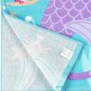 Child 100% Cotton Hooded Towel 24 x 48 inches (Mermaid) (Pink)