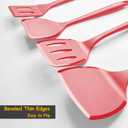 Silicone Spatula Set, 600F Heat Resistant Silicone Spatula Turner Flipper for Cooking, Non Stick and Non Scratch Kitchen Utensils for Eggs & Pancakes, 4 Pack, Red