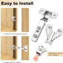 Probrico (2 Pair/4 Pack Full Overlay Soft Closing Clip On Face Frame Mounting Cabinet Hinges, 105 Degree Self Closing Kitchen Cupboard Door Hinges