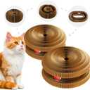 2 Pack Kitty Cat Toy, Cat Scratchers for Indoor Cats, Magic Organ Foldable Cardboard Cat Scratcher, Cat Toy Interactive Relieve Boredom and Exercise Brown