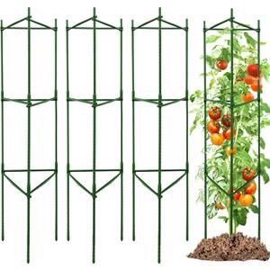TCBWFY 4-Pack 48-Inch Adjustable Tomato Cages, Heavy-Duty Metal Plant Support Trellis for Garden and Pots, DIY Tomato Stakes, Height Adjustable 16 to 192 Inches