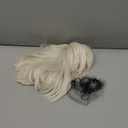 Lydell 8" Straight Short Bob Hair Flat Bangs Cute Central Dot Skin Top Heat Resistant Synthetic Wigs (614 Pale Blonde)