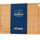 Hiware Extra Large Bamboo Cutting Board for Kitchen, Heavy Duty Wood Cutting Board with Juice Groove, 100% Organic Bamboo, Pre Oiled, 18" x 12"