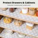 Drawer & Shelf Liner 12In x 20FT- Non-Adhesive Kitchen Cabinet Liners, Waterproof, Non-Slip, Easy to Cut, Reusable Shelf Paper for Dresser Closets Pantry (White Diamond)