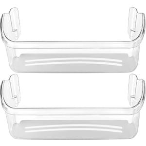 Upgraded 242126602 Refrigerator Door Bin Shelf Replacement Part Compatible with Frigi.daire Refrigerator Door Shelf 2421266 PS12364199 FFSS2625TS0 LFSS2612TF0 Door Shelf Shelves by AMI PARTS (2 Pack)