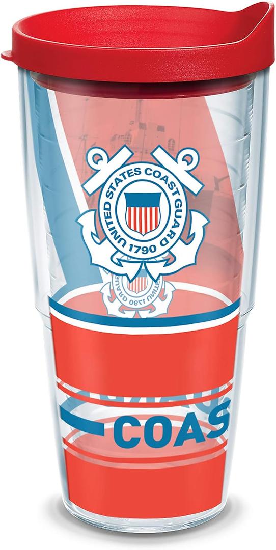 Tervis Coast Guard Forever Proud Made in USA Double Walled Insulated Tumbler Travel Cup Keeps Drinks Cold & Hot, 24oz, Classic