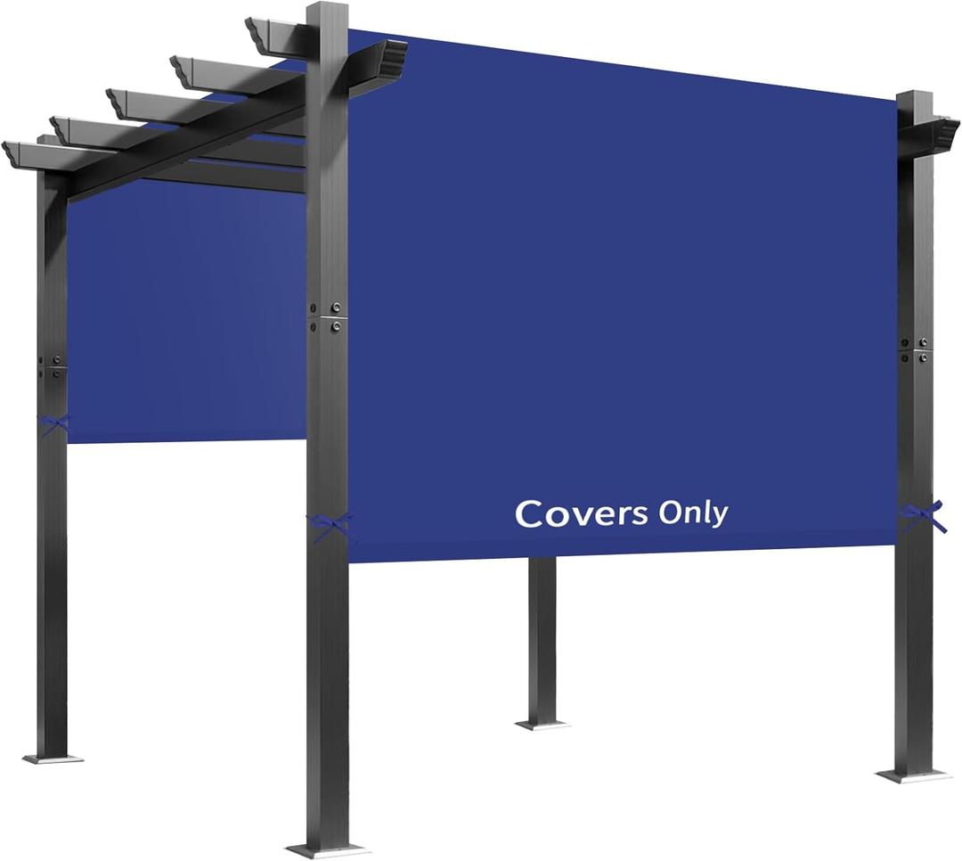 Universal Waterproof Pergola Canopy Shade Cover Replacement - 17'x6.8' Outdoor Sun Shades Canopy Top for Patio Gazebo Deck Balcony Porch, Cover Only (Blue)