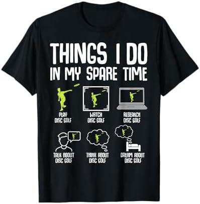 Disc Golf Things I Do In My Spare Time Frisbee Men Kids Boys T-Shirt, Small