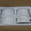 MALACASA Ramekins 8 Oz Oven Safe, Ceramic Creme Brulee Souffle Dishes, Pudding Custard Cups Ramekin For Baking, Small Dipping Sauce Bowls, Set of 4, Microwave and Dishwasher Safe, Arctic White