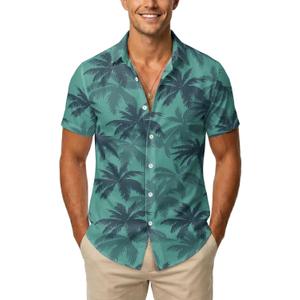 99TIMORO Fathers Movie Hawaiian Shirt for Men, Characters Button Down Short Sleeve Top, Summer Beach Gifts, XL
