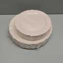 Tinybee 60PCS Pink Plastic Plates - Heavy Duty Pink Disposable Plates, Elegant Plastic Plates for Mothers Day, Bridal Shower and Party Including 30 Dinner Plates 10 '' & 30 Dessert Plates 7.5 ''