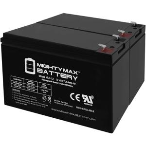 Mighty Max Battery ML7-12 - 12 Volt 7.2 AH SLA Battery - Pack of 2