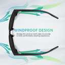 STGATN Mens Polarized Sports Sunglasses with Side Shield & Vent Square Frame UV Protection for Outdoor Activities (Black Frame Grey Lens)