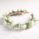 White Flower Crown Hairband - Rose Flower Headband for Women's Wedding, Party, Festival Decoration, Hair Styling Accessory