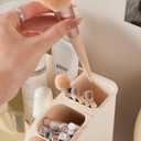 Drawer Cosmetic Organizer, Beauty Tool Display Box, Desktop Skin Care Organizer (cream color)