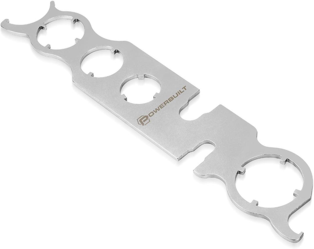 Powerbuilt 2-in-1 Antenna Wrench  Multi-Size Antenna Bezel Nut & Mast Removal Tool for Cars, Fits Most Domestic Autos & Import Vehicles  6 Size Options for Easy, Damage-Free Removal - 643155GCT