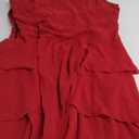 Vijiv Womens 1920s Inspired Flapper Dress High Tea Great Gatsby Maroon with Tiered Skirt 20s Dress (16-18)