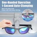 Veharvim Sunglass Holder for Car (One-Handed-Operation, Gentle & Secure Hold, Silicone Padded, Universal Fit, Metal Clip) Visor Sunglass Holder Clip,Visor Sunglass Car (Grey, 4 Pack)