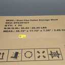 Over The Toilet Storage Cabinet, Over Toilet Bathroom Organizer with Barn Doors Above Toilet Storage Cabinet Spacesaver Rack Behind Toilet Bathroom Organizer (Gray) (Grey)