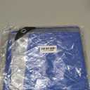 TARPAL Tarp 5x7 Feet Waterproof Small tarps 7.5mil Multipurpose Protective for Outdoors,UV Protection,Rip and Tear Proof,Poly Tarpaulin(Silver/Blue)