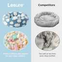 LE SURE Shown on TV Donut Dog Bed Medium Size Dog - Round Cat Beds Indoor as Bed Gift for Calming with Washable Cover, Cute Home Decor Bed with Jacquard Shaggy Plush & Anti Slip Bottom, 30 Inch, Blue