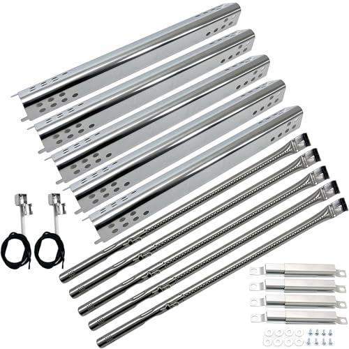 Direct Store DG275 Replacement Kits for Charbroil Performance 5 Burner 463347519, 463347518, 463347017, 463673017, 463376018P2 Liquid Propane, Grill Burner, Heat Plate Tent Shield, Carryover Tube, 5pk