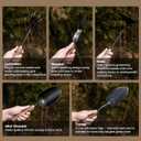 ROYTOA Garden Tool Set, 5PCS Gardening Tools, Stainless Steel Heavy Duty Hand Cultivator, Hoes, Shovel, Trowel and Weeder with Ergonomic Walnut Handle, Gardening Gifts for Women
