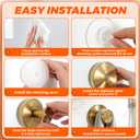 2 x 4 Pack 2026 Brushed Gold Suction Cup Hooks for Shower - No Drill Decorative Hooks Hold Towels & Wreaths on Glass Door & Bathroom Mirror - Heavy Duty Waterproof