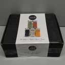 SAVVY & SORTED Glass Jars with 24PK 4oz Containers for Herbs and Seasonings  Includes Pepper Grinder, 374 Labels, Funnel, Shaker Lids & Empty Bottles