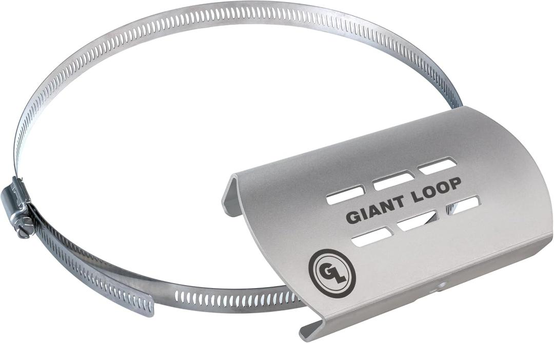 Giant Loop Hot Springs Heat Shield, Laser-Cut Aluminum Construction, Includes Stainless Clamp, Fits Any Motorcycle Exhaust System (Gray 2023)