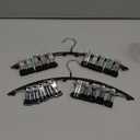 Legging Organizer for Closet, Metal Yoga Pants Hangers 2 Pack w/10 Clips Holds 20 Leggings, Space Saving Hanging Closet Organizer w/Rubber Coated Closet Organizers and Storage, Black