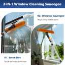 26FT High Reach Duster Kits with 5-20FT Extension Pole, Cobweb Duster with Telescoping Pole, Washable Ceiling Fan Cleaner & Window Squeegee for Glass Surfaces & High Roof