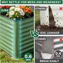 6x3x2 Ft Galvanized Steel Raised Garden Bed, Green, 1 Pack