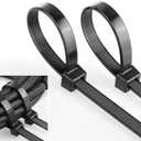 Zip ties 200 lbs Tensile Strength 16 inch Multi-Purpose Ultra Heavy Duty UV Cable Ties Width 0.3 Inch Black