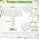 48 Pcs Landscaping Edging Border 37 ft Plastic Garden Border Edging Bulk for Lawn Decorative Stone Like Flower Bed Fence Set for Yard Landscaping Interlocking Stakes for Plant(White)