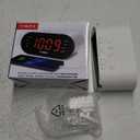 Timex Alarm Clock for Bedroom with FM Radio and 10 Station Presets, Clock Radio with USB Charger, Dual Alarms and Large Display- White(T232W)