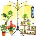 Wolezek Grow Lights for Indoor Plants Full Spectrum, 100 LEDs Plant Lights for Indoor Growing with Adjustable Stand, 5-Head Plant Grow Lamp with Auto 6/12/16H Timer, Ideal for Large & Tall Plants