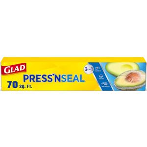 Glad Press'N Seal Food Plastic Wrap, 70 Square Foot Roll (Package May Vary)