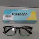 LAMBBAA Vintage Square Progressive Multifocal Presbyopic Glasses, Photochromic Gray Sunglasses for Men Women Readers (+0.00/+1.00 Magnification) Black and Green