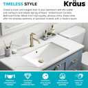 KRAUS Elavo 23 in. Rectangular Porcelain Ceramic Undermount Bathroom Sink in White with Overflow Drain, KCU-243