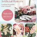 2 x 12ft Wedding Flower Garland for Table, Artificial Dusty Rose Flower Garland, Spring Extra Long Arch Floral for Backdrop Decor Ceremony Fall Wedding Party Centerpieces, Without Drapes, 2 pack