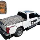 The X-Cover by TRPx - Trailer and Truck Bed Cover Medium - Integrated Heavy Duty Black Tarp and Tie Down System. Fits: Short Bed, Standard Bed Trucks and Utility trailers up to 6'6"