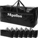 Windyun 4 Pack 98 Gallon Extra Large Moving Bags XXL Heavy Duty Storage Bag with Strong Zipper Handle Jumbo Big Tote Box Foldable for College Dorm Travel Clothes Duffle Blanket Pillow(Black)